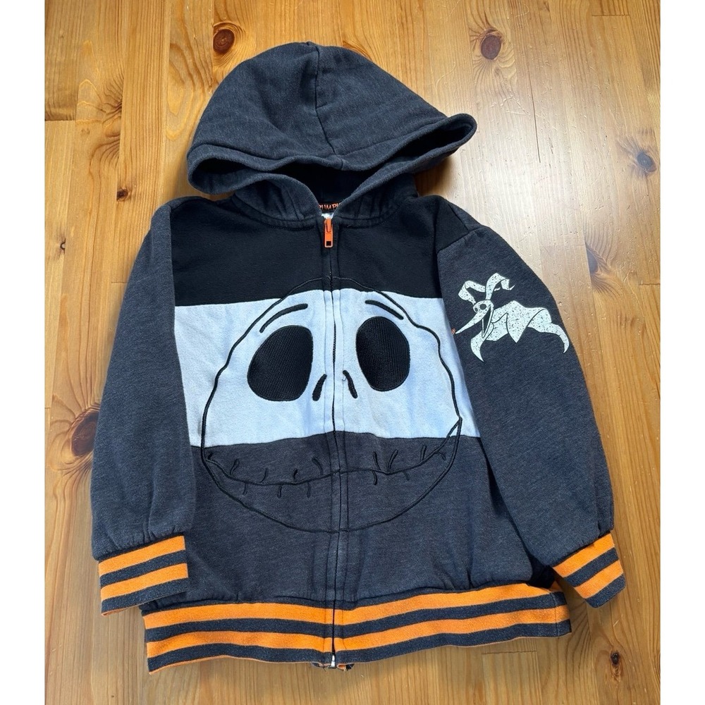Disney Store The Nightmare Before Christmas Full Zip Hoodie Size 5/6